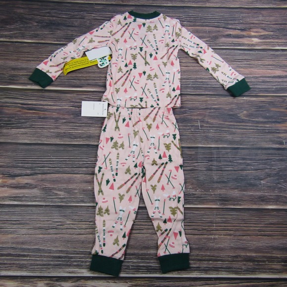 Tucker & Tate NEW Kids Size 2 Pink Xmas Christmas Pajama Set Outfit Fit - Picture 4 of 4